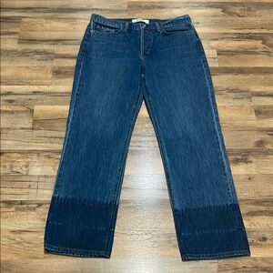 GENETIC WOMEN STRAIGHT LEG JEANS  BLUE NAVY HIGH RISE Sz 29